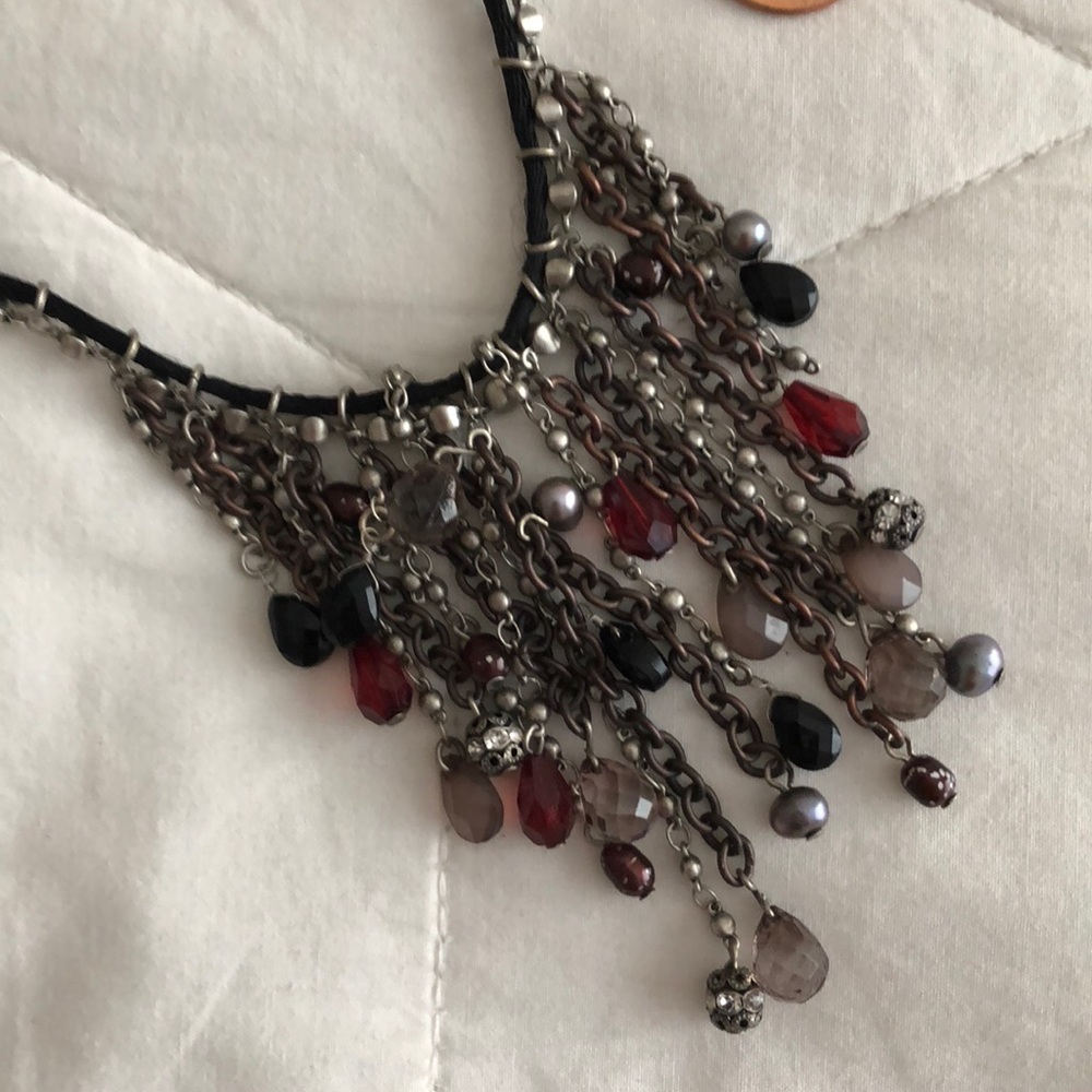 Beaded Statement Necklace - image 3